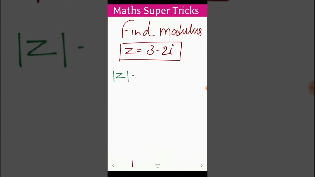 modulus of Complex Numbers #pi2infinity