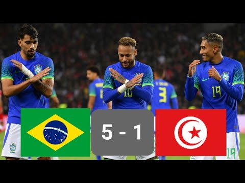 Brazil 5 – 1 Tunisia – Friendly/ Last Match Before WC Qatar 2022/ONLY GOALS in HD