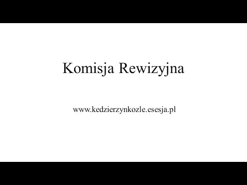 Komisja Rewizyjna Nr XX - Rada Miasta Kędzierzyn-Koźle