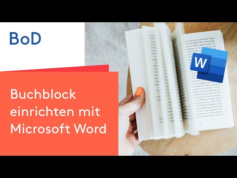 Buchblock einrichten und Text formatieren mit Microsoft Word