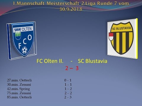 1.Mannschaft Meisterschaft 2.Liga FC Olten II. - SC Blustavia