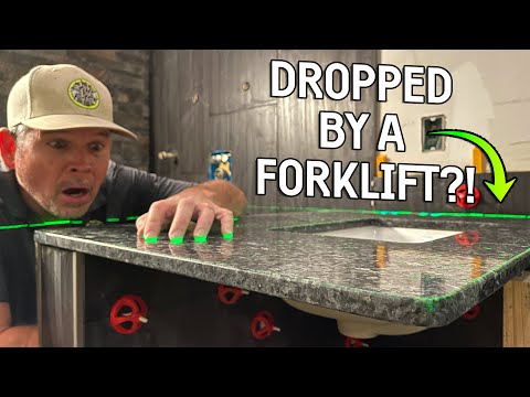 A Stick and a Bolt is ALL YOU NEED for Perfectly Level Counters! - THE SHOP Part 20