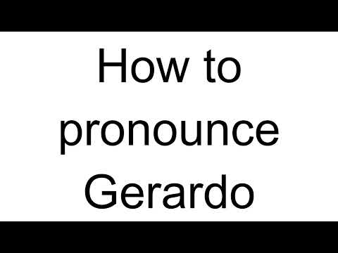 How to Pronounce Gerardo (Italian)