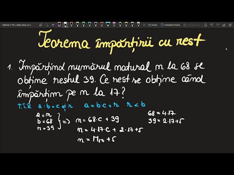 Teorema impartirii cu rest clasa a 5 a Teorie si Exercitii probleme teorie(Invata Matematica Usor )