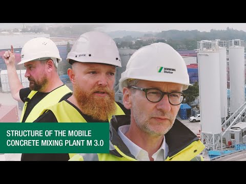 The setup of the SCHWING Stetter mobile batching plant M 3.0 in Munich
