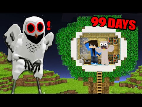 VÉDETT FA HÁZ vs 99 ÉJSZAKA BAGOLY A MINECRAFTBAN!