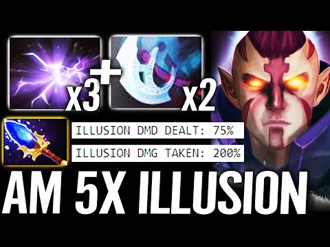 🔥 WTF ANTI MAGE 5x ILLusions - Blink Fragment + Manta Aghanim's Scepter by Monet 7.30 Dota 2 Pro