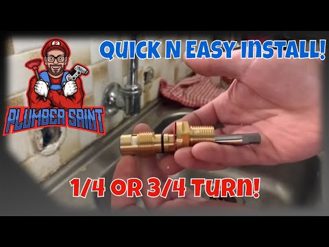 HOW TO Install 1/4 turn or 3/4 turn ceramic disc taps QUICK and EASY!