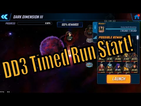 Dark Dimension 3 Timed Run Day 1 Node 1+2. Marvel Strike Force