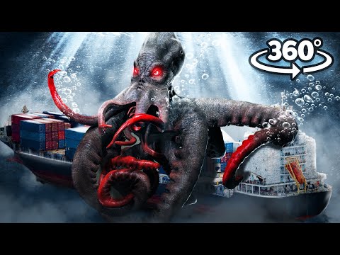 VR 360 Kraken and Megalodon Catch You In The Deep | Exciting Virtual Reality