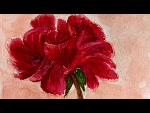 Learn  how to make flower painting watercolor