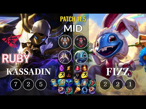 RW Ruby Kassadin vs Fizz Mid - KR Patch 11.5