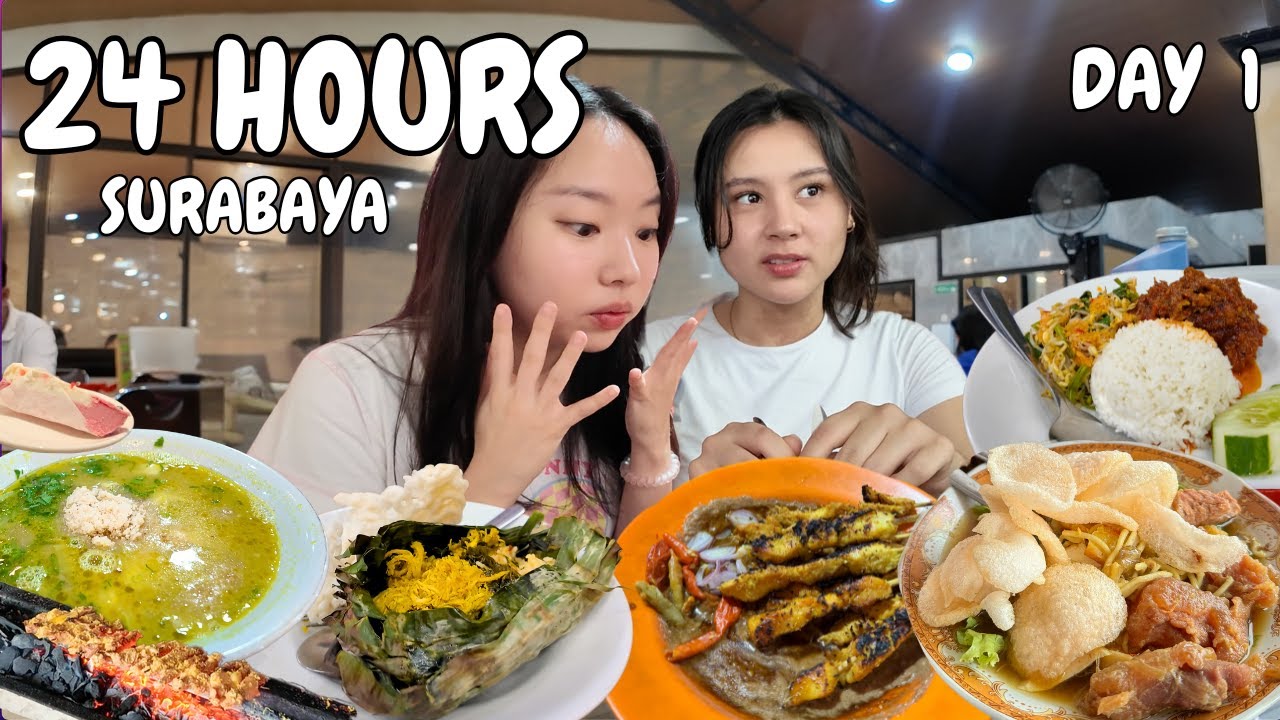 what i eat in SURABAYA in 24 HOURS | Tahu Campur, Soto Ayam, Sate Klopo, Empal + more !