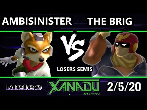 S@X 340 Losers Semis - Ambisinister (Fox) Vs. The Brig (Captain Falcon) Smash Melee - SSBM