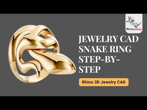 Tutorial CAD per gioielli: crea un anello a forma di serpente in 3D con Rhino 3D #533