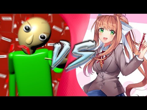 BALDI vs MONIKA! (Baldi's Basics vs Doki Doki Literature Club Animation) | CARTOON FIGHT CLUB!