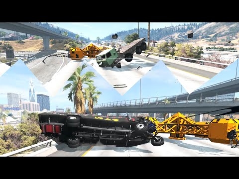 BeamNG Drive : car vs large spinner with chains #3 - beamng 2022
