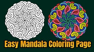 Mandala Coloring Page Colored With Relaxing Music Colored By Osman Mandalas World | Video 49