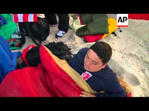 Pilgrims wake after night of prayer at Copacabana Beach ahead of mass