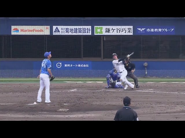 【ファーム】パンチ力ある右打席での一発!! ファイターズ・姫野 貴重な追加点となるソロホームラン!! 2018/9/4 F-DB(ファーム)