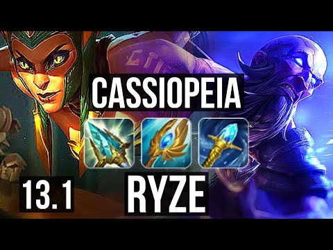 CASSIO vs RYZE (MID) | 8/1/4, 500+ games, Legendary | EUW Grandmaster | 13.1