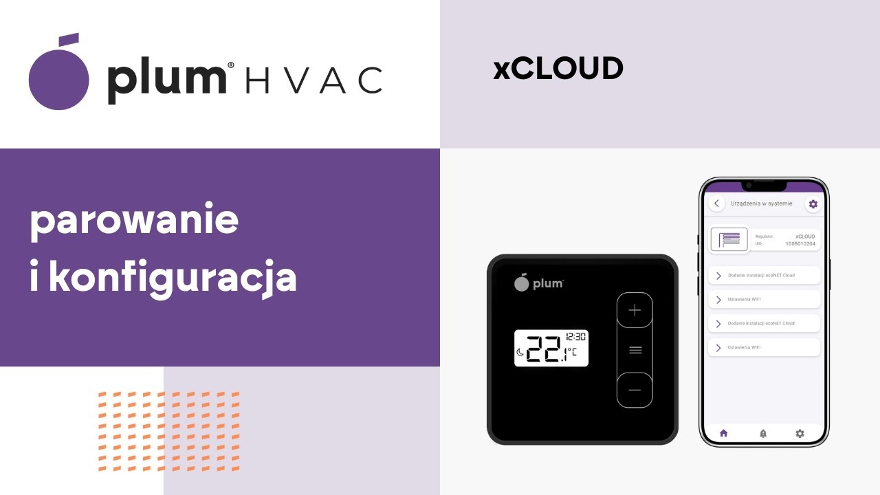 xCLOUD - parowanie i konfiguracja termostatu z modułem bezprzewodowym