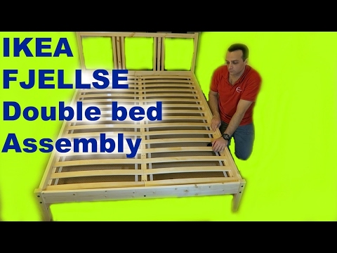 Part of a video titled IKEA FJELLSE Double Bed Frame Assembly with LURÖY ... - YouTube