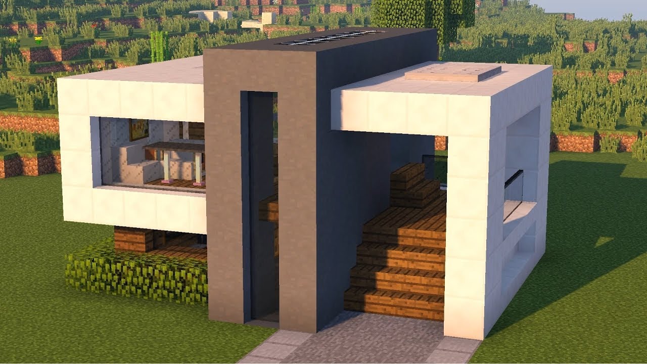 Minecraft: How to build a HI-TECH HOUSE 1.17  Tutorial (Easy)