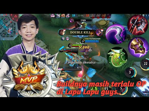 BUILD SANFORD MASIH JADI ANDALAN LAPU LAPU PUSH RANK SAMPAI MYTHIC | SEKALI IKUT TIM FIGHT AUTO RATA