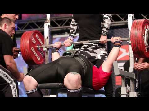 Pavel Kolokhin (RUS) bench pressing 290kg @ EVLS Prague Showdown