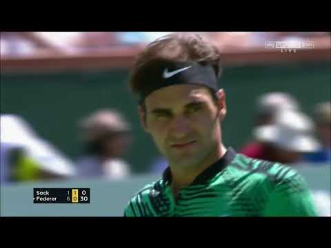 Indian Wells 2017 SF Highlights of R.Federer vs J.Sock