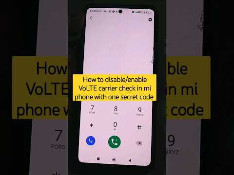 How to disable/enable VoLTE carrier check in mi phone with one secret code #mi #volte #shorts