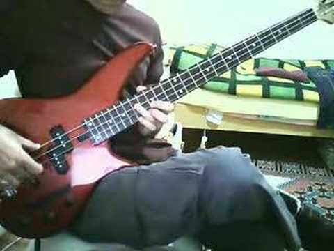 How to play John Myung's Solar Groove with a 4 string bass