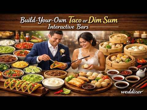 Build-Your-Own Taco & Dim Sum Wedding Bars (2026 Trend!) | Plan Easily with Weddizer