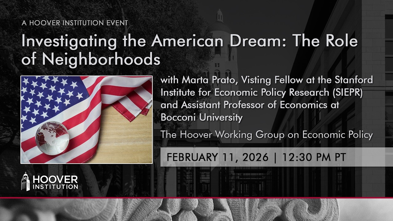 Investigating The American Dream: The Role Of Neighborhoods | Hoover Institution