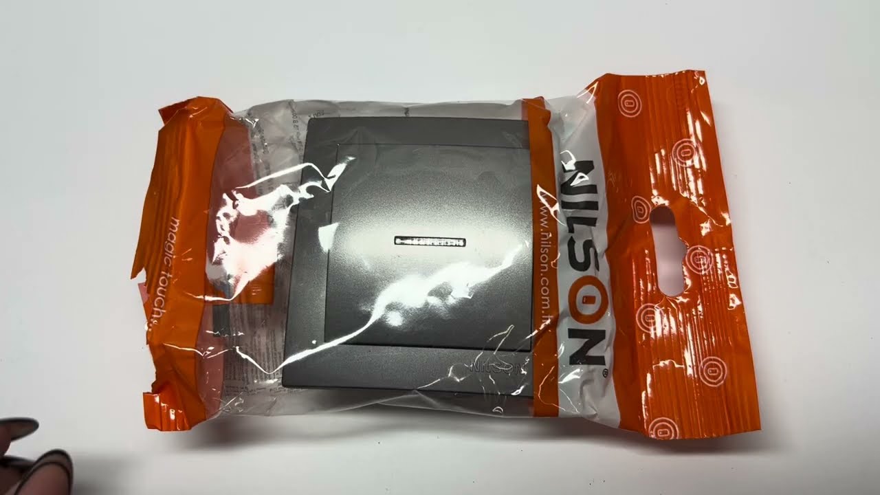 Выключатель одноклавишный с подсветкой NILSON Touran  Антрацит 24161002