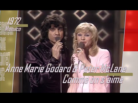 eurovision 1972 Monaco 🇲🇨 Anne Marie Godard & Peter McLane - Comme on s'aime ᴴᴰ