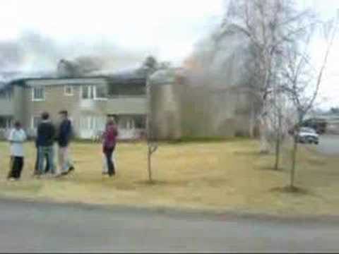 Branden på Skolgatan i Byske Tisdagen 6/5 2008