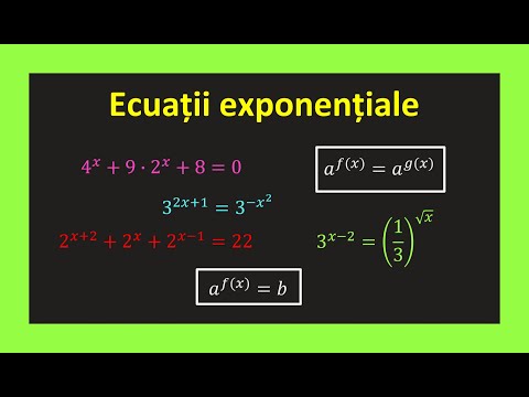 Ecuatii exponentiale bac logaritmice cu baze diferite exercitii clasa 10 (Invata Matematica Usor)
