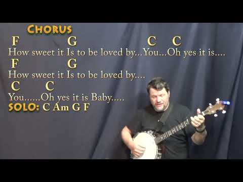 How Sweet It Is (Marvin Gaye) Banjo Cover Lesson in C with Chords/Lyrics
