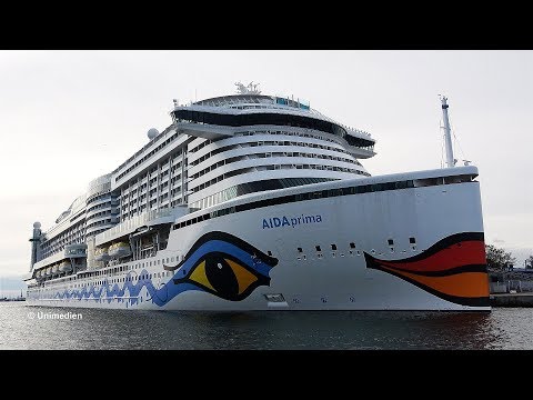 AIDAprima | größte AIDA aller Zeiten in Warnemünde (Heimat von AIDA Cruises) | Erstanlauf | 4K-Video