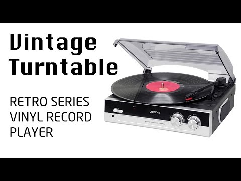 groov-e | Vintage Turntable - Vinyl Record Player with Built-in Speakers