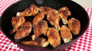 How to Bake Chicken Wings in a Cast Iron Skillet~Easy Cooking