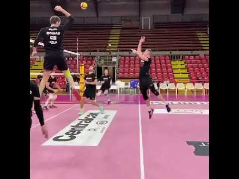 Back row attack volleyball