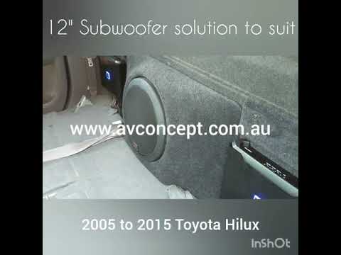 Toyota Hilux 2005 to 2015 Compatible 12 Inch subwoofer box from AV Concept