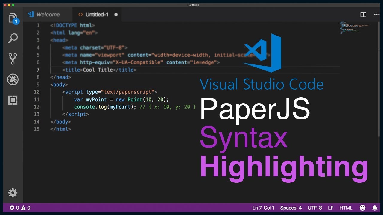 How to Add Paperscript Syntax Highlighting to Visual Studio Code