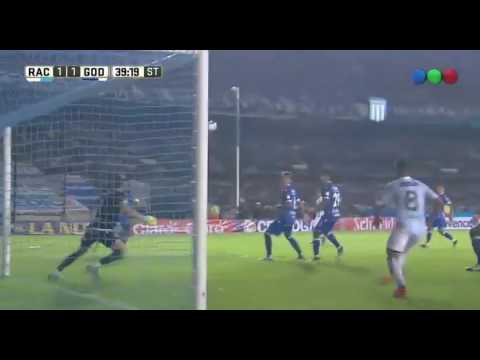 Gol de Diego Gonzalez - Racing 1 - 1 Godoy Cruz - Torneo argentino 2017