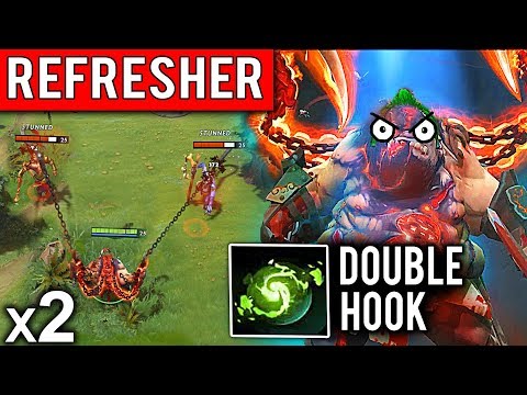 Arcana Pudge with Refresher Orb for DOUBLE HOOK Patch 7.16 DOTA 2 NEW META GAMEPLAY #116