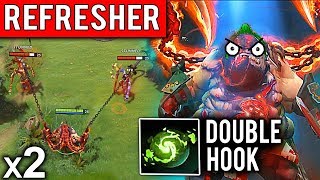 Arcana Pudge with Refresher Orb for DOUBLE HOOK Patch 7.16 DOTA 2 NEW META GAMEPLAY #116