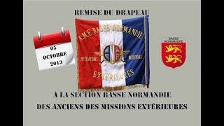 preview picture of video 'remise du drapeau AME basse normandie le 5 octobre 2013 à TOUR EN BESSIN (14)'
